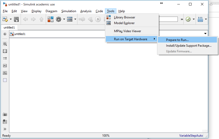 Prepare to run on target hardware